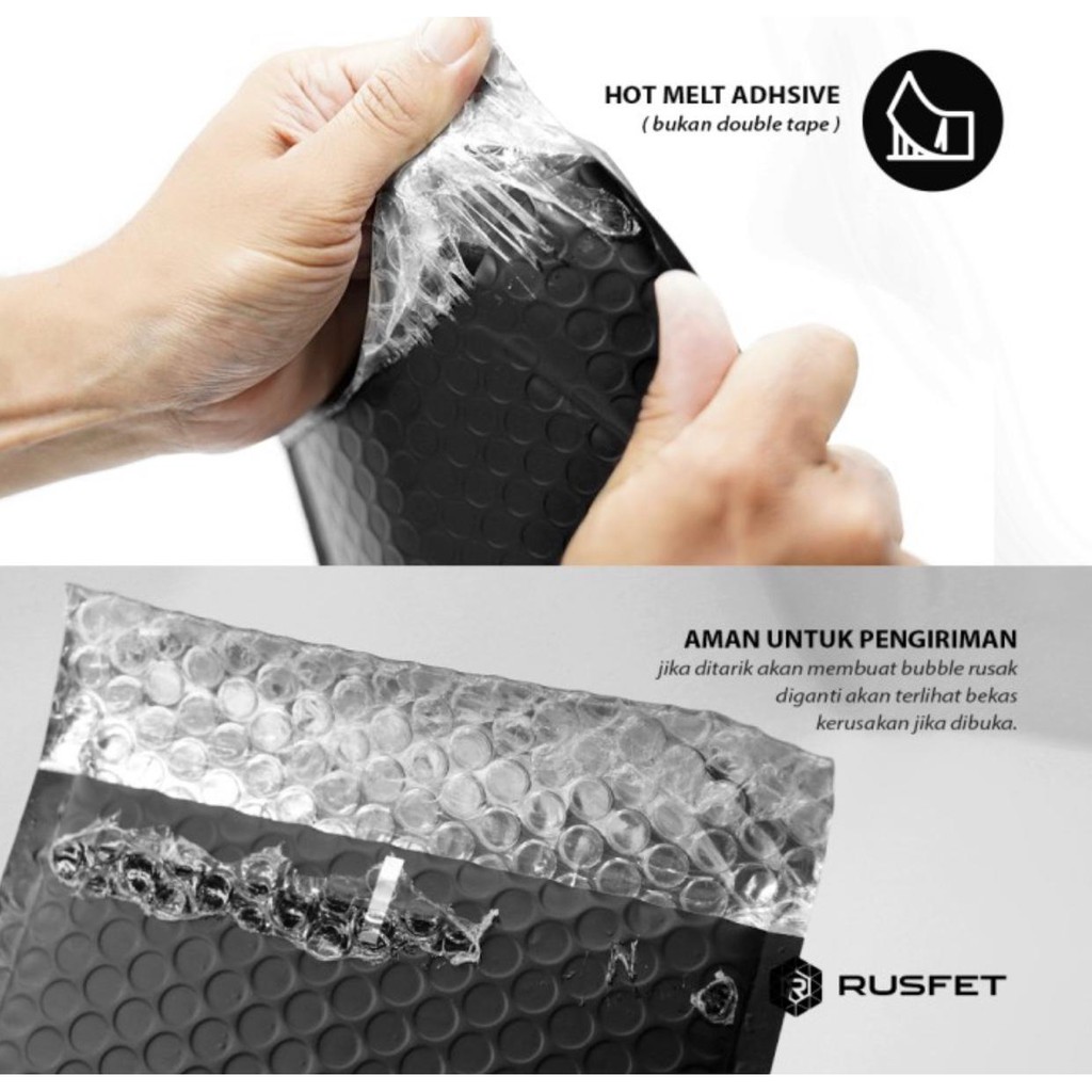 AMPLOP BUBBLE MAILER RUSFET 23x36 cm / AMPLOP PACKING BUBBLE WRAP