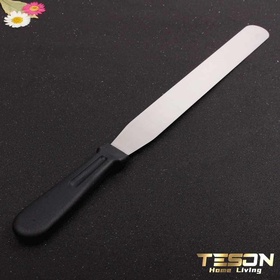 Spatula Lurus Stainless Pisau Poles Kue Cake Baking 10 Inch 25 cm
