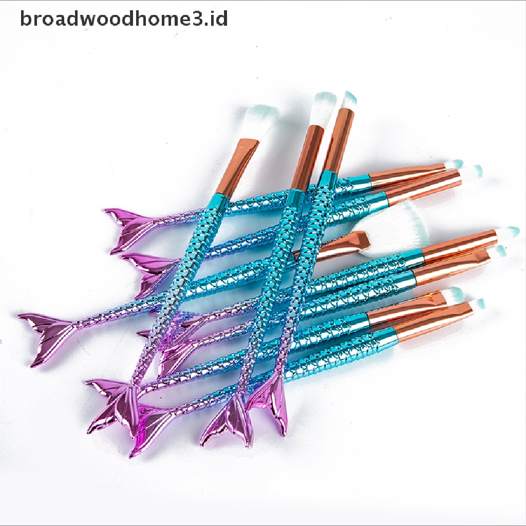 10pcs / Set Brush Foundation / Alis / Eyeliner Untuk Makeup / Kosmetik Wanita