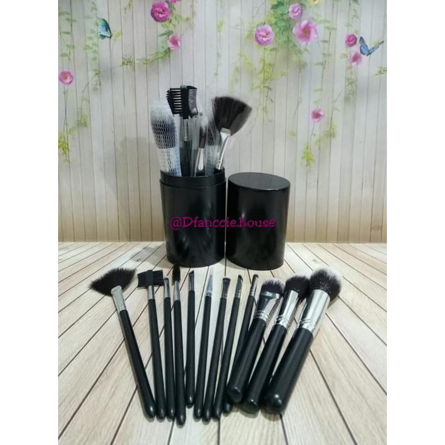 [COD] 12pcs Nankousi Brush Make Up Kuas Makeup + Set Tabung Lengkap Bulu Lembut Kuat &amp; Gagang Kokoh