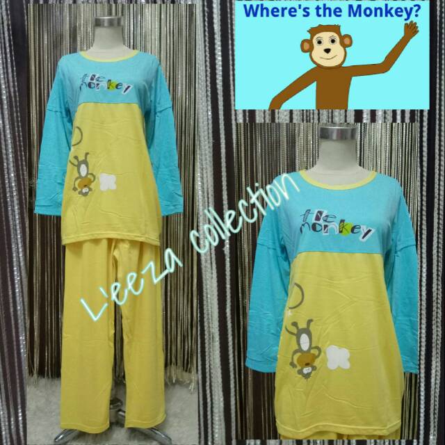 Piyama / baju tidur Pp dewasa &quot;THE MONKEY &quot;