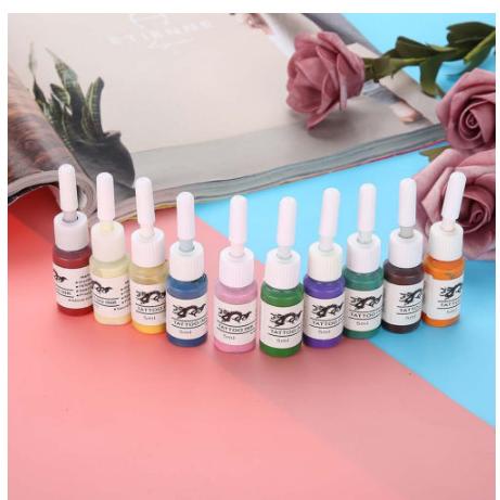 Set Tinta Tato Permanen 10 Warn/Tinta Tato Alis Microblading