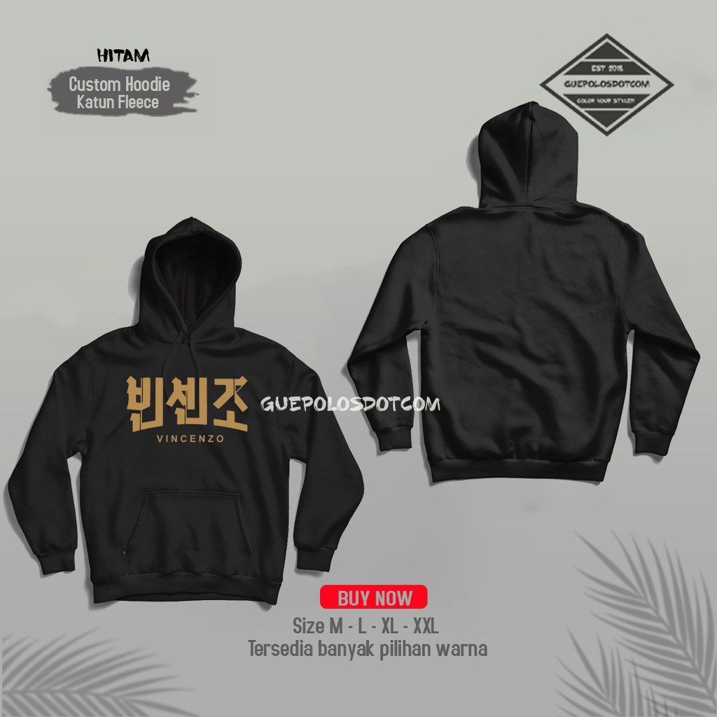 Hoodie VINCENZO CASSANO Depan belakang - JAKET VINCENZO DRAKOR NETFLIX KDRAMA VINCENZO
