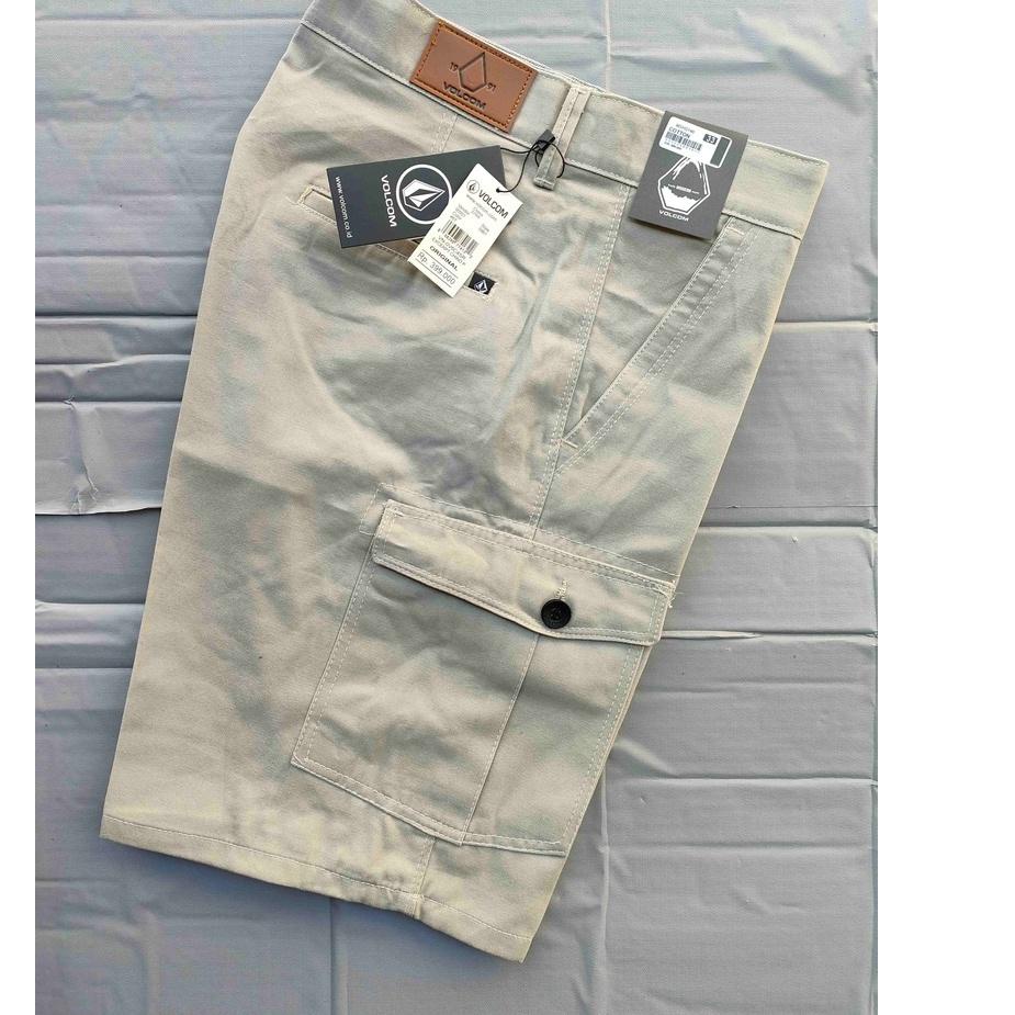 Langsung Kirim CELANA CARGO PENDEK ATAS LUTUT VOLCOM ORI FULL ACC(GARANSI RETUR)LOGO VOLCOM