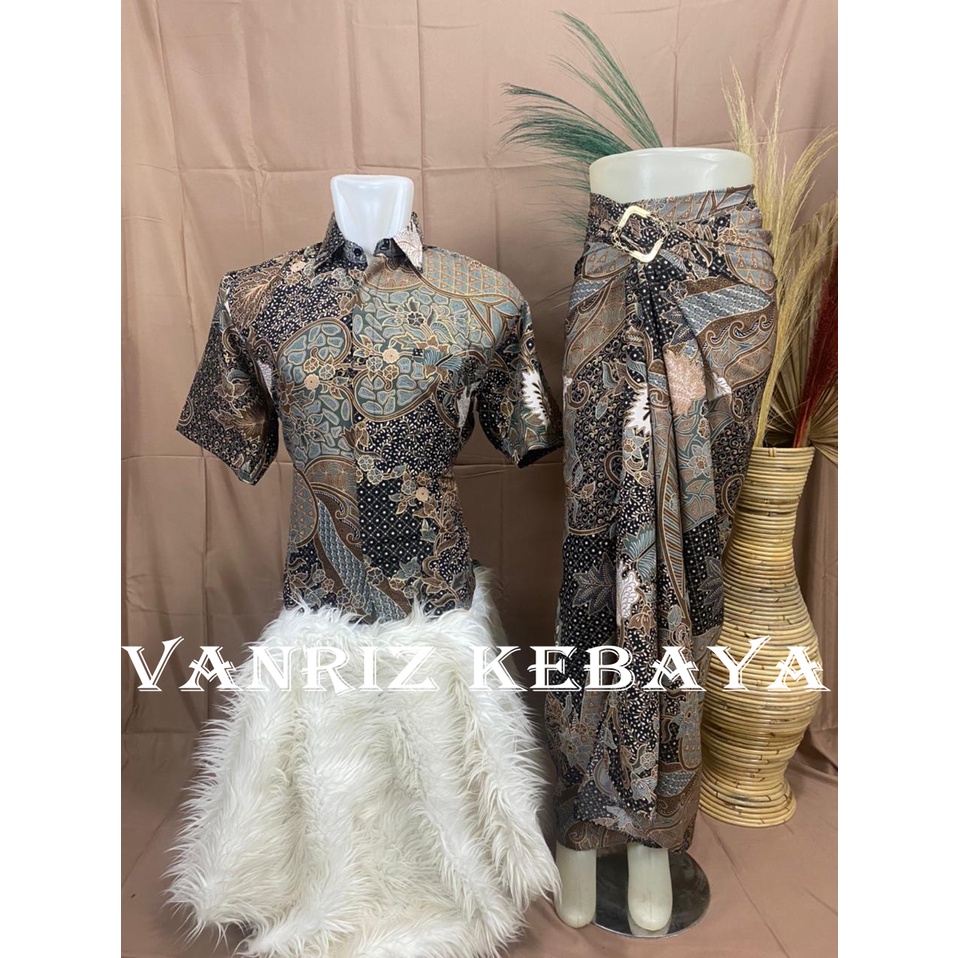 Vanriz Kebaya-Batik Couple Lengan Pendek Couple Rok Lilit