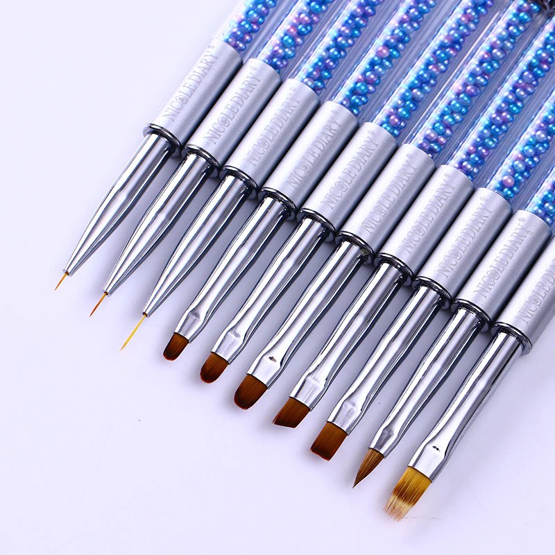 

NICOLE DIARY UV Gel Brush Liner Painting Pen Acrylic Drawing Brush for Nails Gradient Rhinestone