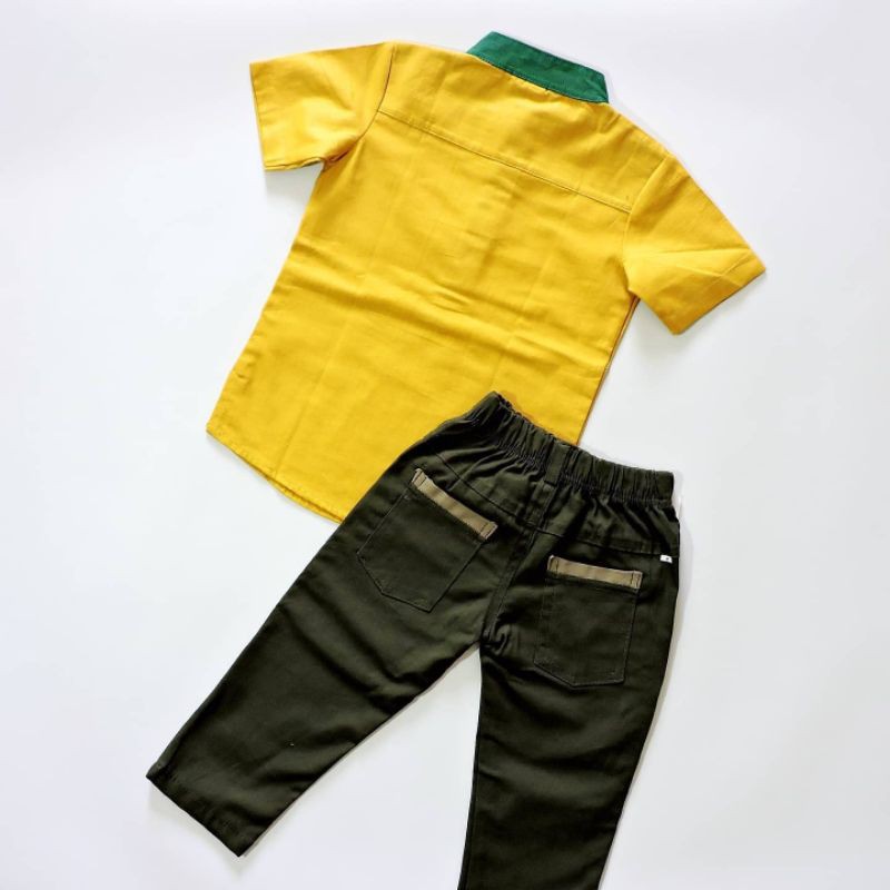 SETELAN/STELAN BAJU KOKO ANAK GAP MIX CELANA CHINO OSHKOSH PREMIUM MURAH DISKON