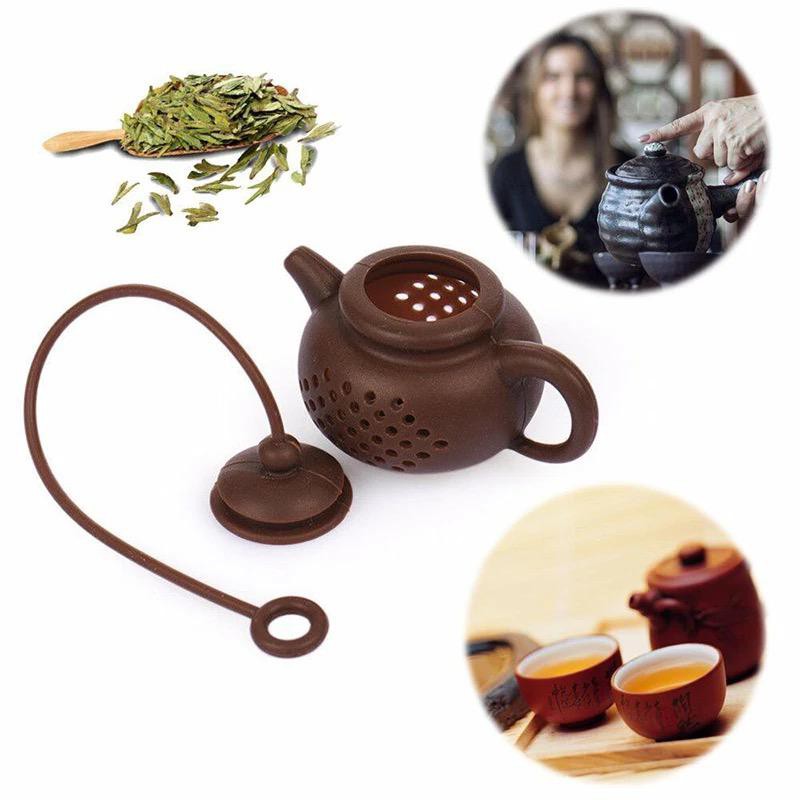 saringan teh silikon / silicone tea bag filter infuse strainer / cute silicone teapot infuser