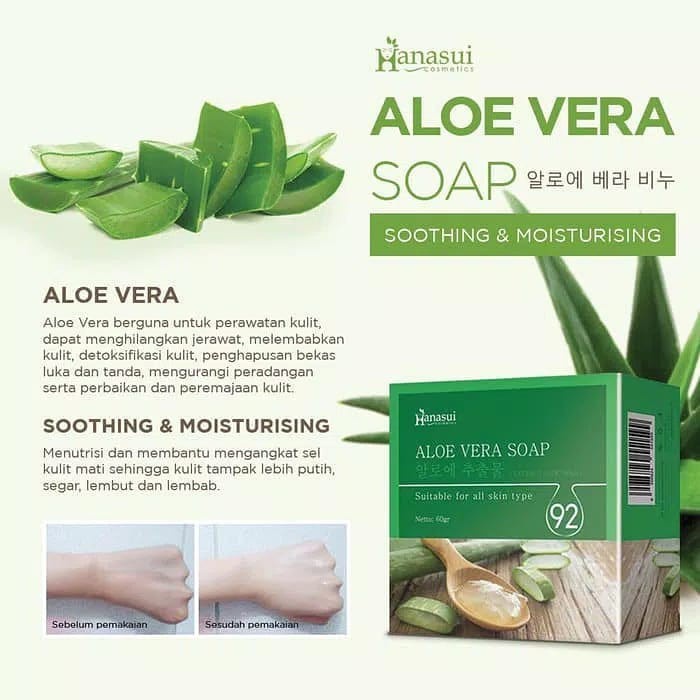 CS1- Hanasui Aloe Vera Bar Soap 60gr