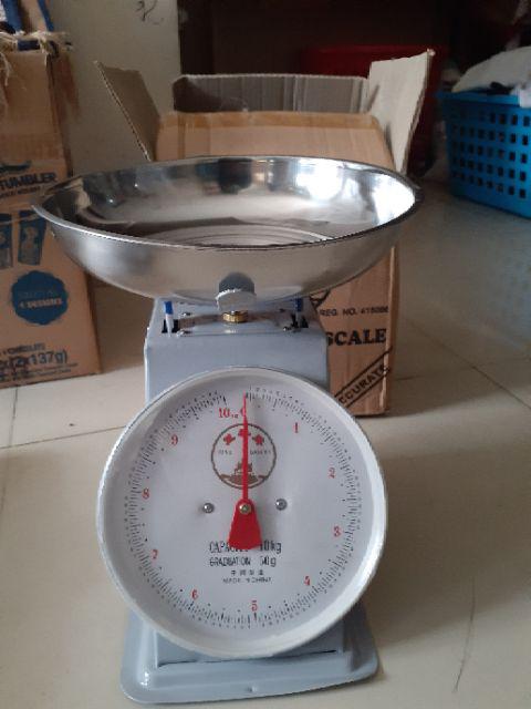 Timbangan Buah 10kg Premium Nimbang Sayur Tepung 10 Kilo Cap Kambing Manual Dial Spring Scale Asli