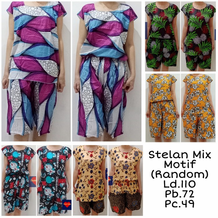 Setelan Rayon Mix Motif (Random) (TIDAK ECER KLIK5X)