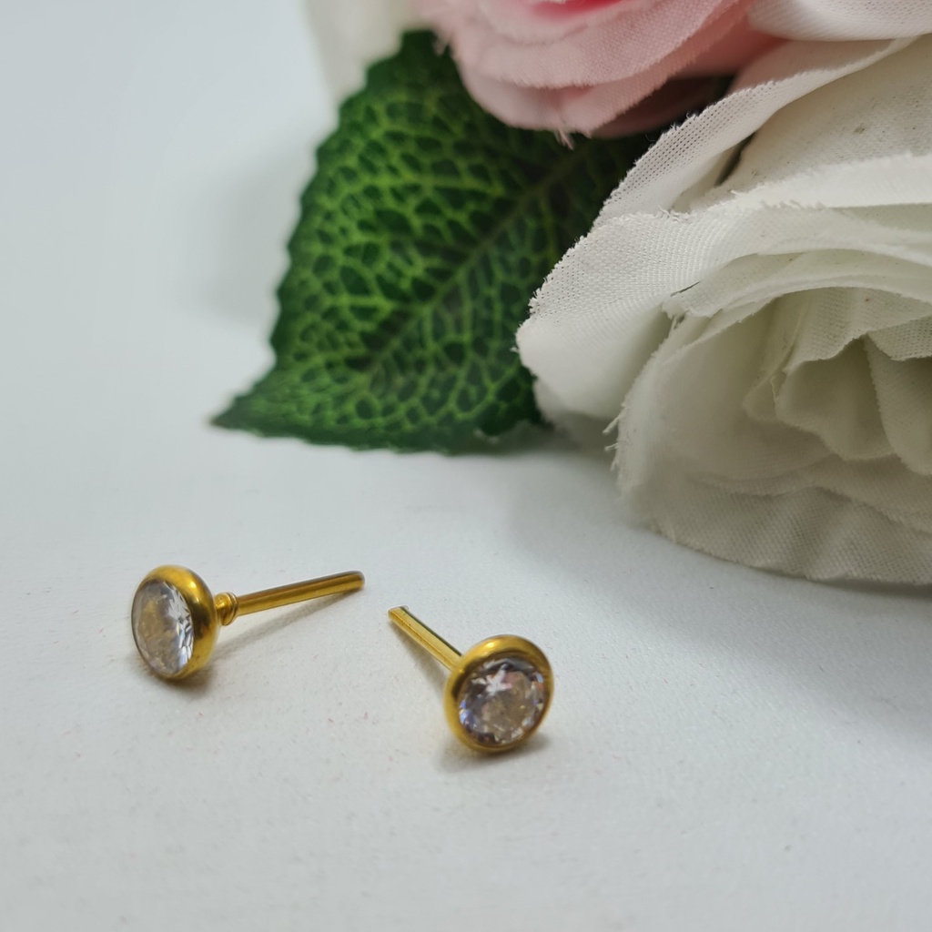 Giwang Tusuk Emas Muda Mata Burung