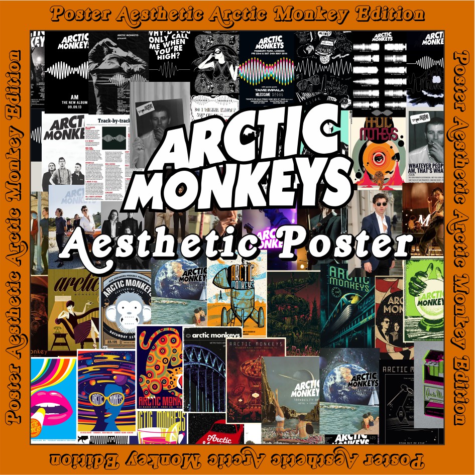 

Paket Poster 50pcs Artic Monkey, Poster Aesthetic Band 90s A5/A4