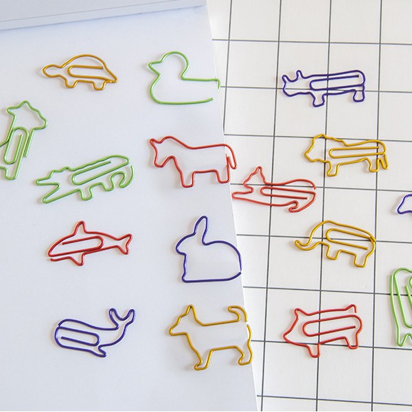 

16pcs Animal Theme Paper Clip Cute Colorful Warna Warni Penjepit Kertas Journal Scrapbook