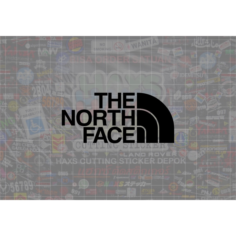 Cutting Sticker Shell The North Face Ukuran 10 Cm Untuk Motor Mobil