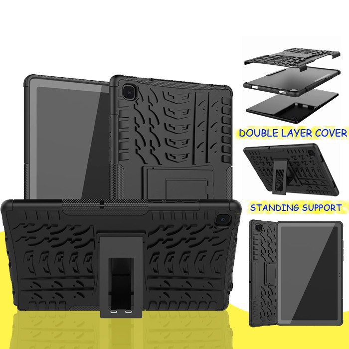 SAMSUNG TAB A7 2020 10.4 inc T500 / T505 CASE HARDCASE RUGGED ARMOR CASE BUMPER KICK STANDING