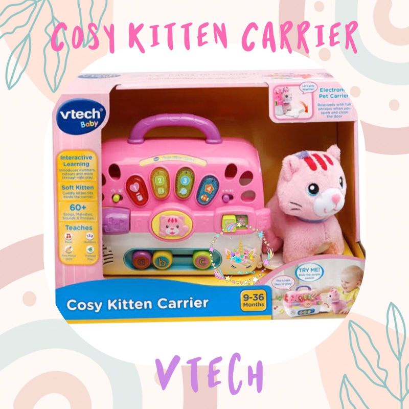VTECH COSY KITTEN CARRIER ORIGINAL MAINAN EDUKASI ANAK BONEKA HEWAN PELIHARAAN KUCING