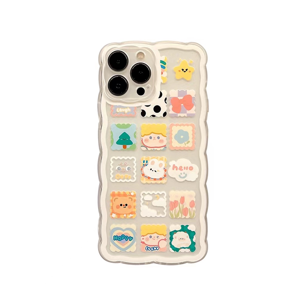 Soft Case Tpu Transparan Motif Kartun Lucu 13 13pro 13prm Untuk iPhone 11 7Plus 8Plus Xr XS 13 12pro Max