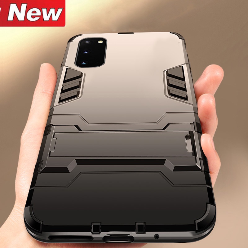 Casing Hard Case Armor PC + Silikon Anti Benturan Untuk Samsung Galaxy S20 Ultra +