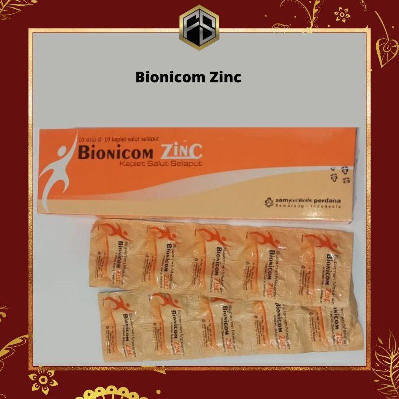 BIONICOM ZINC KAPLET SALUT SELAPUT SUPLEMEN MAKANAN