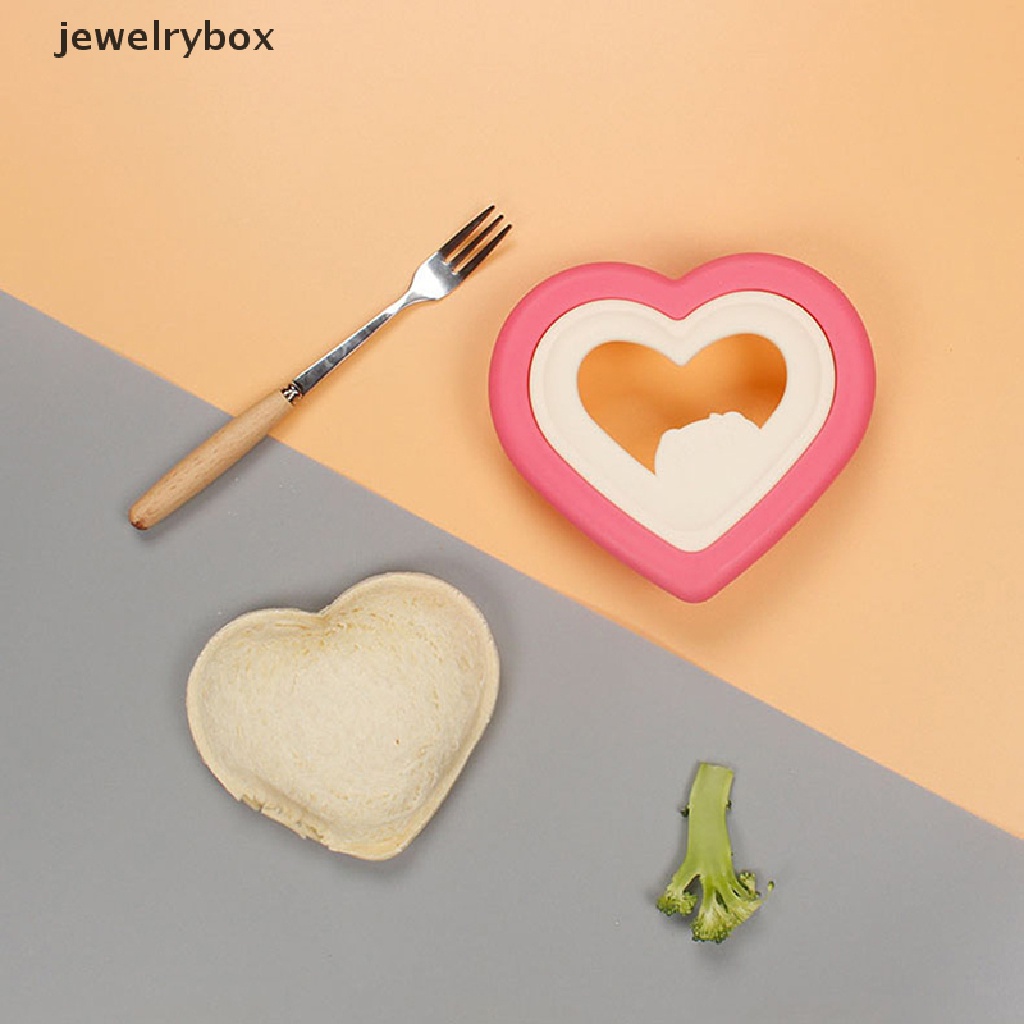 (jewelrybox) Cetakan Pemotong Roti / Sandwich / Kue / Cookie Bentuk Hati DIY