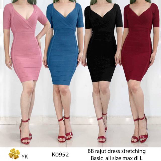 Osdress 0952 bb rajut dress bodycon strecth
