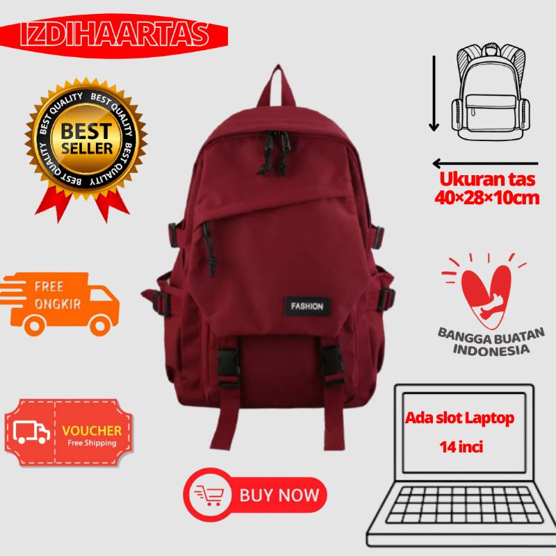 Tas Ransel Pria Wanita Korea  Style  Punggung Worck Kerja Sekolah Wanita Backpack Multifungsi