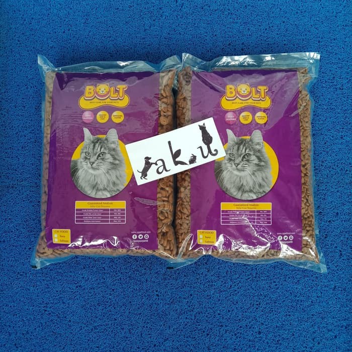 Aman Makanan Kucing Bolt Makanan Kucing Repack 1 Kg Shopee