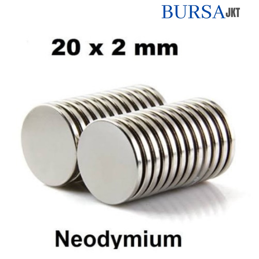 MAGNET SUPER KUAT N52 NEODYMIUM N52 BULAT STRONG NdFeB 20 x 2 MM