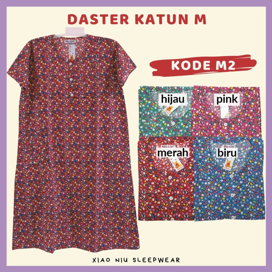 Daster Katun Busui Siu-Lie Size M / Daster Jumbo - M3, Merah