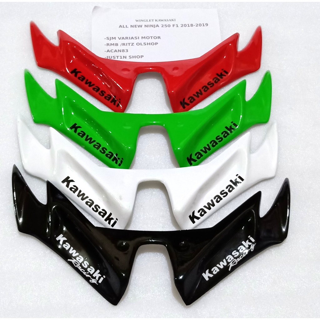 VGRIL NINJA 250 f1 new abs plastik-WINGLET ALL NEW NINJA 250 2018-2022 fiber glass VGRIL WINGLET ALL NEW KAWASAKI NINJA 250 f1