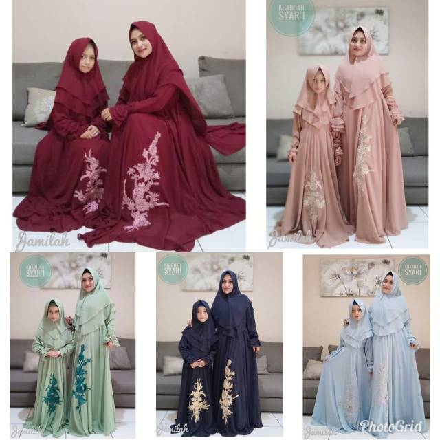 Jamilah syari by khadijah gamis premium elegan ala sisesa