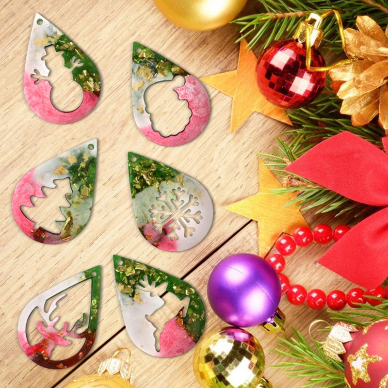 Siy Cetakan Resin Epoksi Bentuk Rusa / Manusia Salju / Santa Claus Bahan Silikon Untuk Kerajinan Tangan Diy