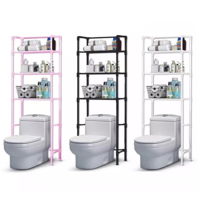 TURUN HARGA Rak Serbaguna Rak Toilet Toilet Rack Rak Serbaguna Rak Kamar Mandi Rak Toilet Organizer 3 Tingkat Tempat Tissue/Sabun Rak Toilet Duduk Kamar Mandi Tempat Penyimpanan Sabun &amp; Tisu Toilet MTJ-2 Rak Serbaguna