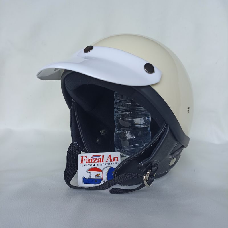 PROMO Helm Chips Chip Vintage Putih Tulang