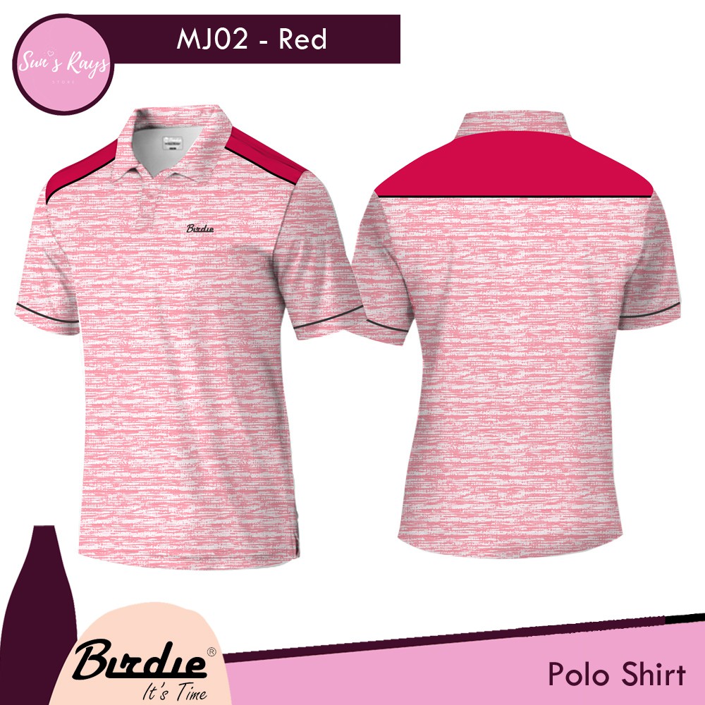 BIRDIE Matrix MJ02 Golf Shirt Male Kaos Golf Polo Pria Kaos Olahraga Kaos Atasan Berkerah Polo Shirt
