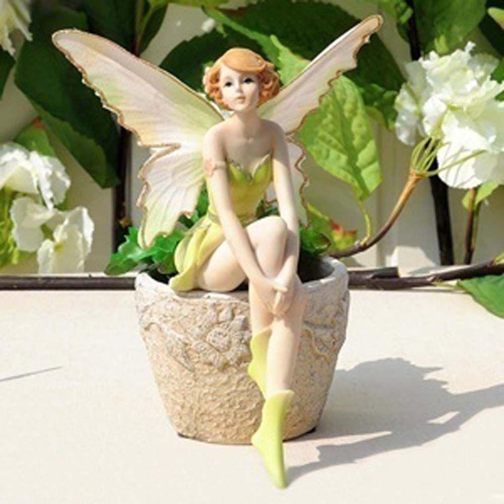 Lanfy Bunga Peri DIY Gadis Cantik Sayap Lalat Untuk Kerajinan Tangan Pernikahan Ulang Tahun Miniatur Peri