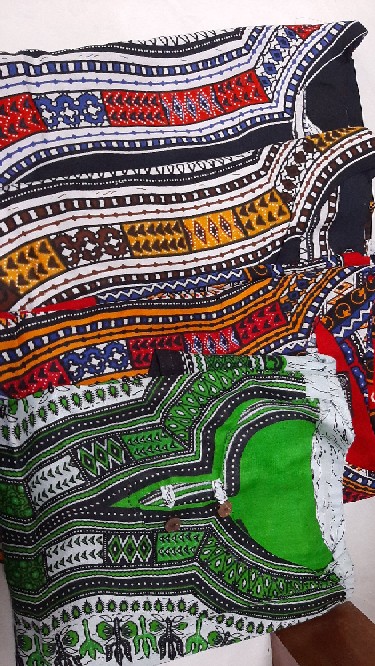 Kaos Pantai Kaos Etnik Dashiki All Size Pria Wanita Dasar Putih New