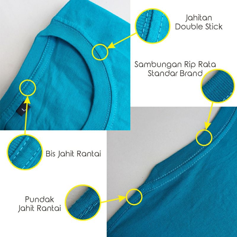 Kaos Polos Cotton Combed 30s / Kaos Polos High Quality / Kaos Polos Lengan Pendek Pria Wanita
