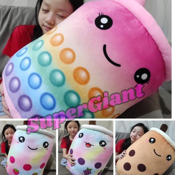 

Kualitas terbaik] Boneka Boba Bubble SuperGiant Brown sugar Milk tea