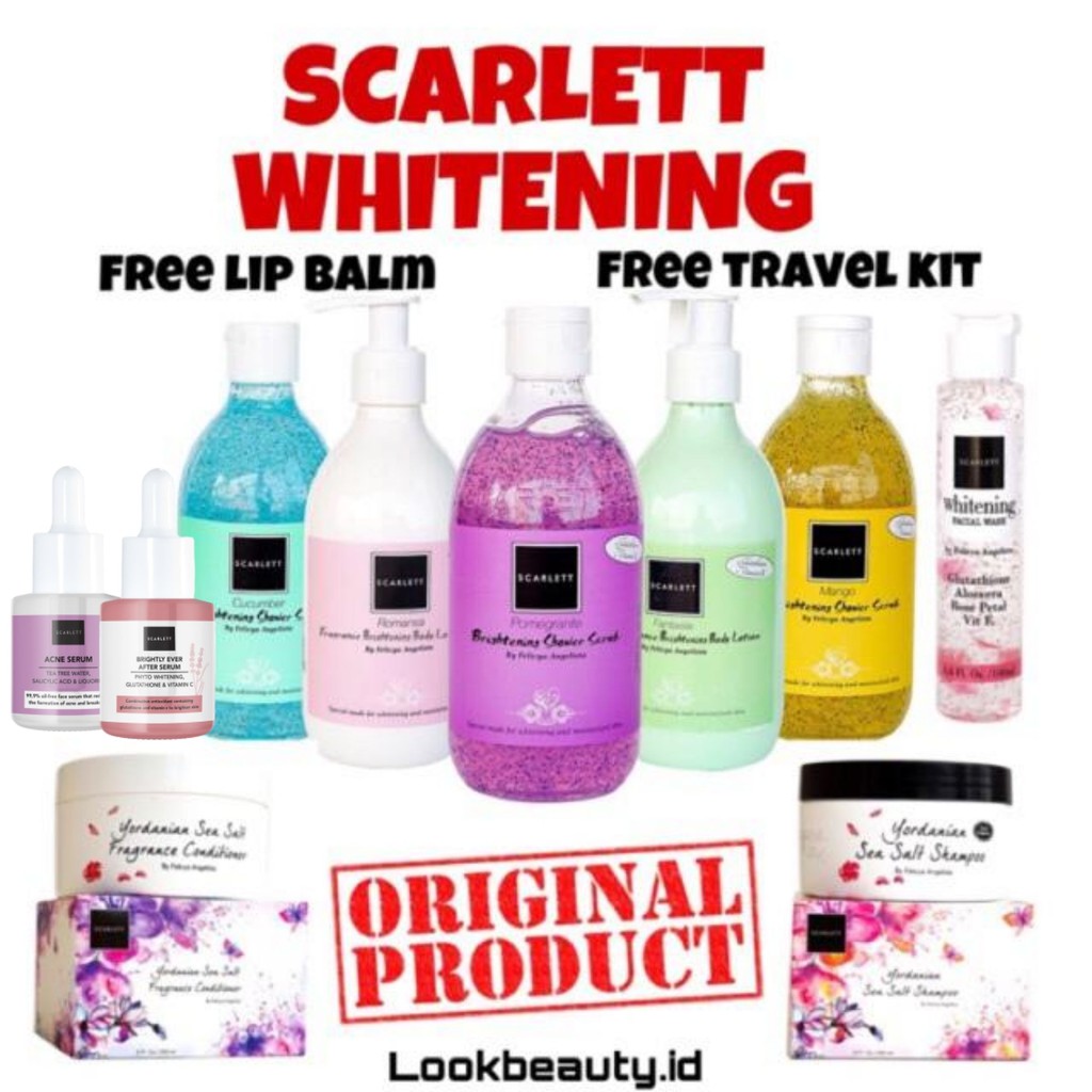 SCARLETT WHITENING BODY LOTION -BODY SCRUB-SCARLET WHITENING JOLLY SABUN | TONER | SERUM |CREAM- 7X CERAMIDE BARRIER UP MOISTURIZER- FACIAL WASH - AGE DELAY - TONER - BODY SERUM - BODY CREAM CHARMING HAPPY JOLLY - PEELING GEL - SUNSCREEN BPOM