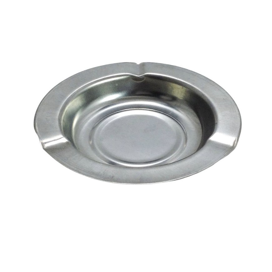 Asbak Rokok Bahan Stainless Bulat Diameter 12cm