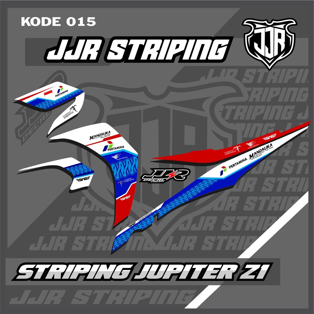 STRIPING JUPITER Z1 MOTIF MANDALIKA RACING SUDAH DI CUTTING/GUNTING