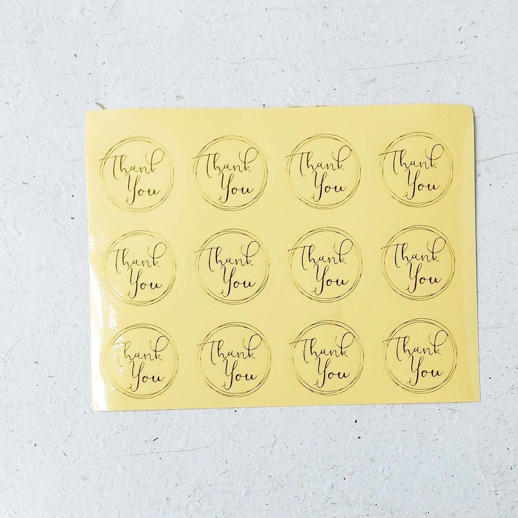 

Gold Transparent Thank You sticker
