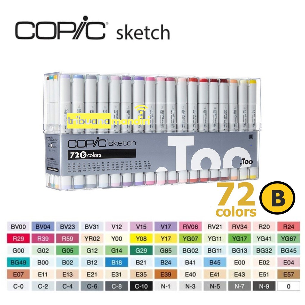 

COPIC Sketch Marker 72 Color SET B - CSM/72B