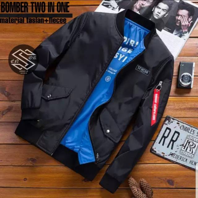 Jaket bomber pria / bomber bb taslan sensor terbaru premium