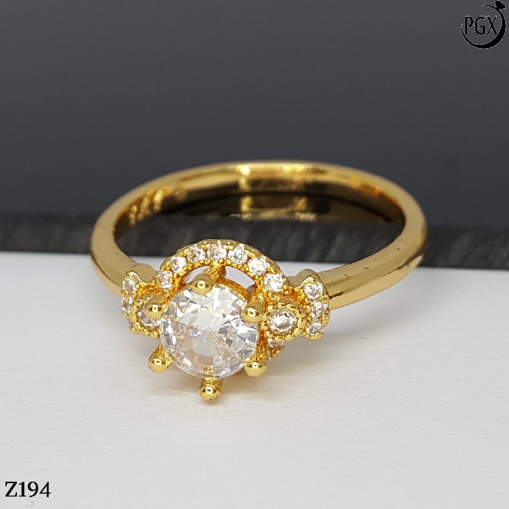 PGX Cincin Xuping Wanita Lapis Emas Aksesoris Perhiasan Fashion Premium - Z194