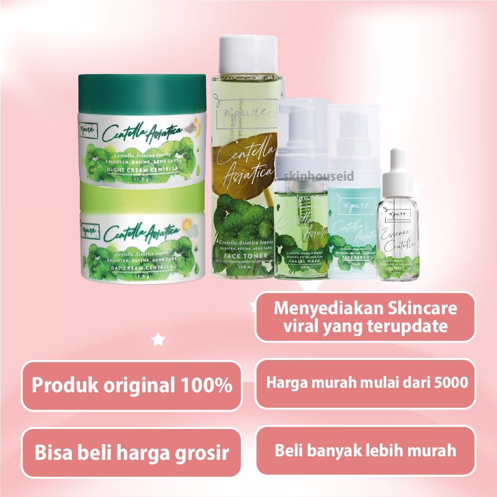 Skinhouseid Npure Centella Toner Cica Clear Pad Beat The Sun Powder Skincare Kecantikan Premium