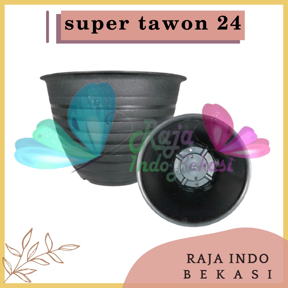 Pot Super Tawon 24 Cm Hitam Garden Of Love Pot Plastik 24CM Pot Tawon Pirus Putih 24 27 30 Tinggi