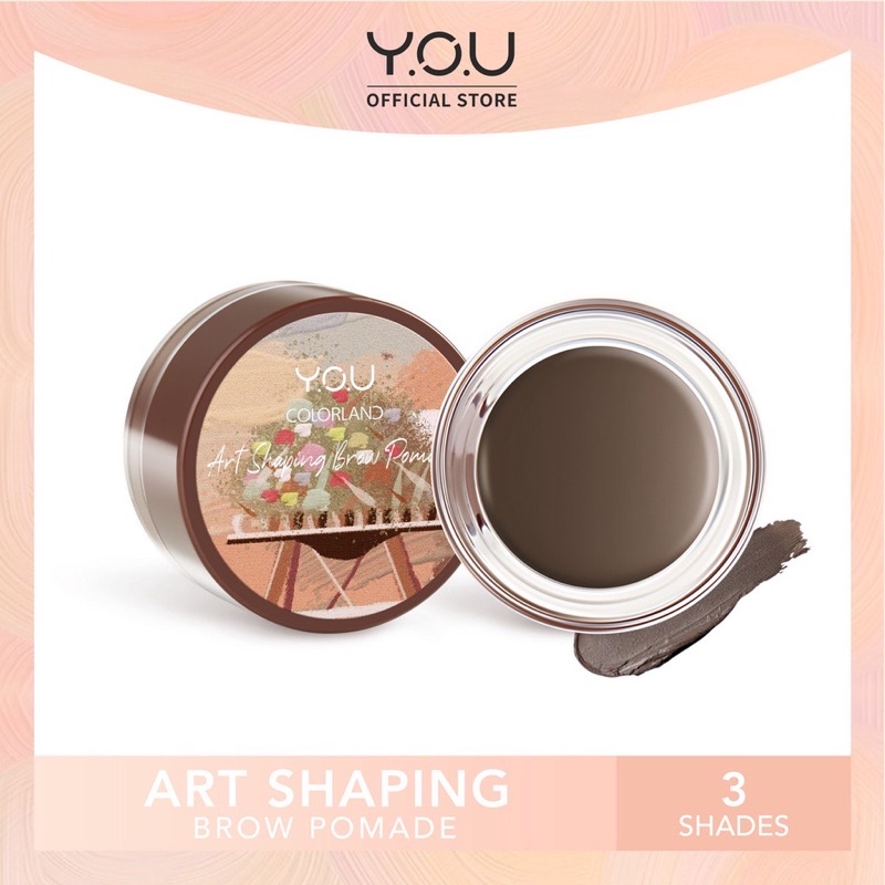 YOU Colorland Art Shaping Brow Pomade / Brow Art You / YOU Colorland Art Shaping Brow Pomade | Waterproof | Pomade Alis | Eyebrow Styling ( YOU MAKEUPS OFFICIAL STORE )